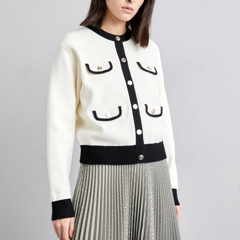 Sandro Murcie Flap Pocket Cardigan Small NWT